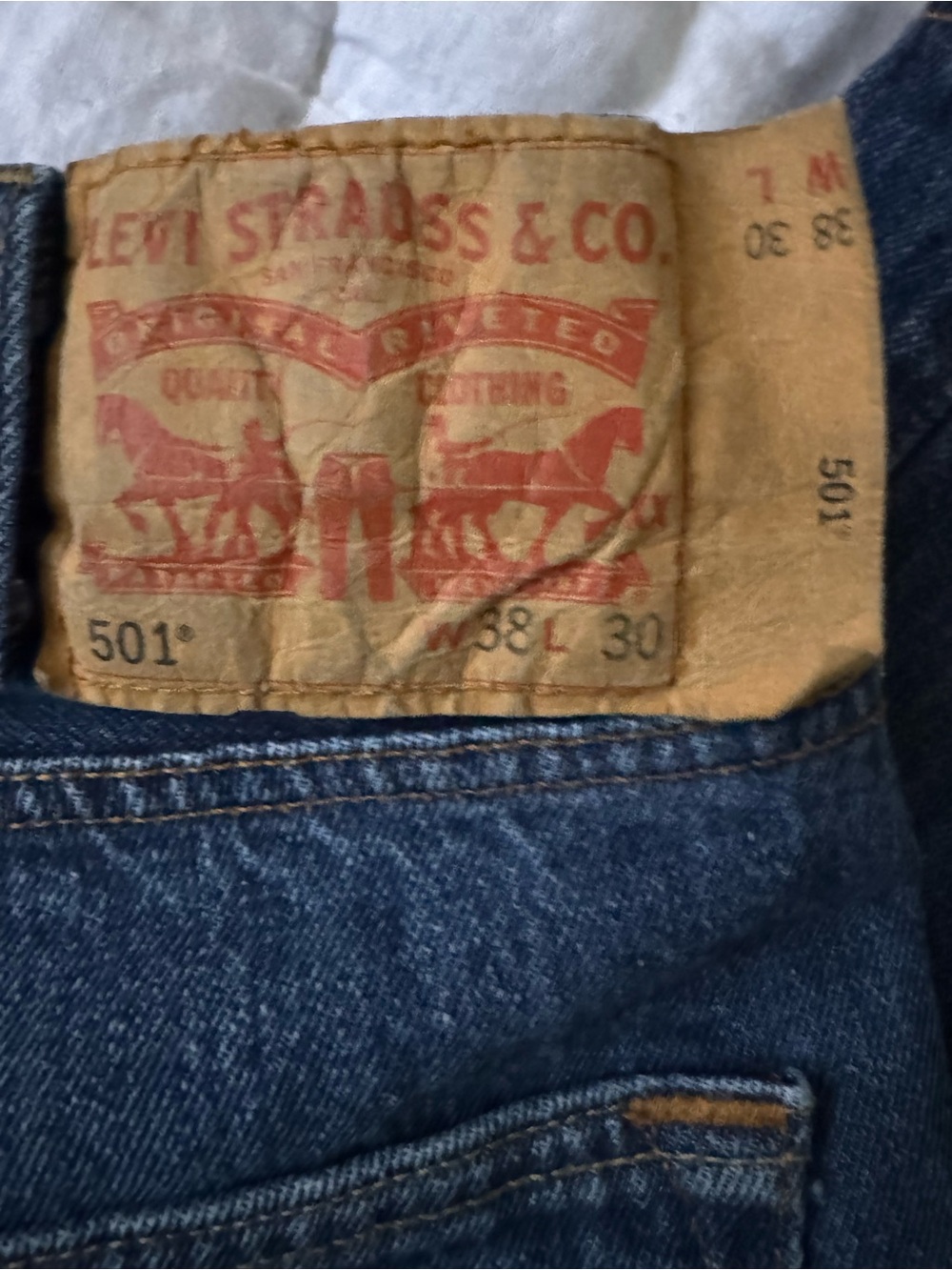 Levi's Dark Blue Men’s Straight Jeans - Picture 2 of 2